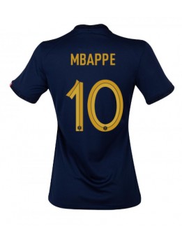 Frankrike Kylian Mbappe #10 Replika Hemmakläder Dam VM 2022 Kortärmad